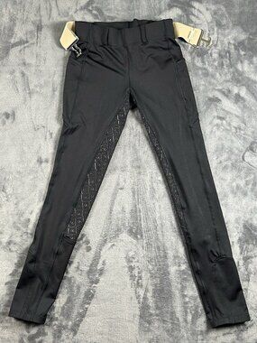 Ovation Aerowick Horse Riding Tights Pants Womens Juniors Size Small Belted